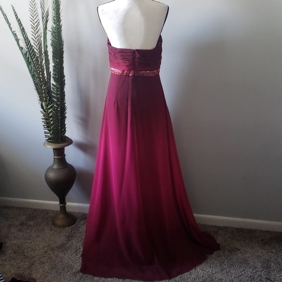 JS Boutique beaded ombre halter neck gown - Picture 2 of 8